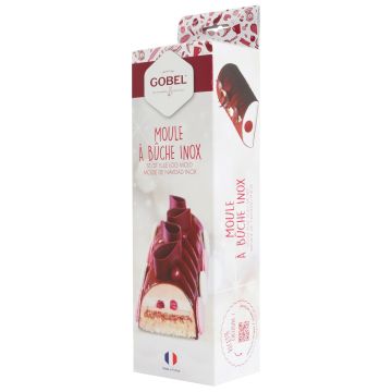 Pack Moule à Bûche en U tout inox - 300 mm - Recette exclusive incluse