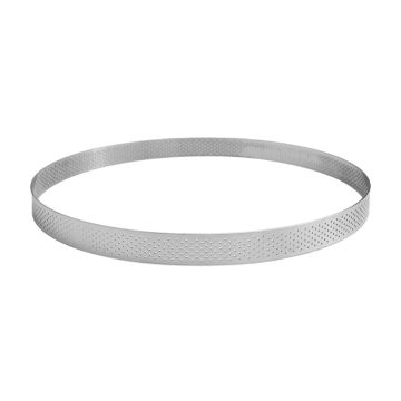 Cercle à tarte perforé - inox - épaisseur 10/10ème - Ø 240 mm h20 mm