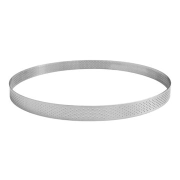 Cercle à tarte perforé - inox - épaisseur 10/10ème - Ø 280 mm h20 mm