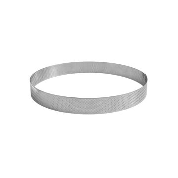 Cercle à tarte perforé - inox - épaisseur 10/10ème - Ø 110 mm h35 mm