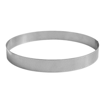 Cercle à tarte perforé - inox - épaisseur 10/10ème - Ø 260 mm h35 mm