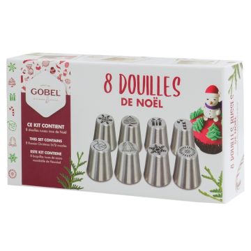 Coffret de 8 Douilles à Pâtisserie GOBEL - Spéciales Noël 