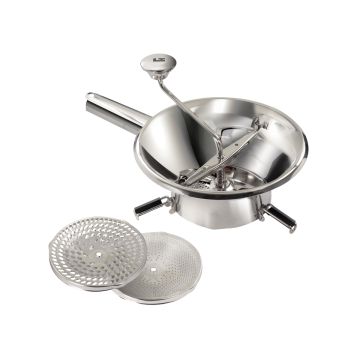 Moulin passe-légumes Ø 24 cm inox - 3 grilles - Pack La Bonne Graine